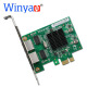 Winyao E576T2 PCI-E X1 台式机双口千兆网卡 82576 1000M