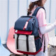 学生书包女日韩版初高中大学生书包大容量情侣校园双肩包男潮流街拍旅行背包电脑包 深蓝色
