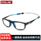 POLISI篮球眼镜运动眼镜近视防雾男女款足球篮球镜近视眼镜框可配近视 黑蓝P68 平光镜片（配镜请联系客服）