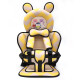 凯睿仕（kairuishi）儿童安全座椅简易0-4-12岁宝宝婴儿通用汽车便携式绑带椅子坐垫 黄纹小熊