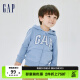 Gap【雪糕系列】男女幼童春季837957LOGO法式圈织软卫衣儿童装户外 蓝色 110cm(5岁)