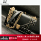 香港Destiny Free2019新款CK铆钉包明星同款小方包单肩包斜挎女包 黑色铆钉