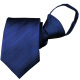 GLO-STORY领带拉链男正装商务8cm免打一拉得懒人西装领带礼盒装 蓝色暗条纹