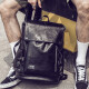赫登尔双肩包男旅行背包运动学生书包韩版电脑包休闲包包男B0606-2黑色