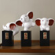 贝汉美（BHM）新中式大象摆件工艺品客厅书房电视柜酒柜办公室桌面装饰品 三件套