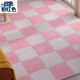 拼接地毯EVA泡沫卧室客厅爬行垫榻榻米拼图地板垫毛绒面 白色+粉红 30cm*30cm*1.0cm(十片装，送边条)