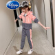 迪士尼品牌童装女童春秋套装中大童网红女孩洋气韩版儿童运动两件套秋装 灰色 130