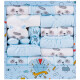 班杰威尔（BANJVALL）婴儿礼盒婴儿衣服春夏秋冬新生儿礼盒套装刚出生宝宝用品满月送礼 加厚祝福熊蓝色 0-6个月