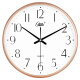 康巴丝（Compas）挂钟15英寸简约创意钟表客厅时钟卧室石英钟表挂墙C3076 玫金