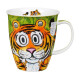 丹侬（dunoon）骨瓷马克杯大容量咖啡杯陶瓷水杯 老虎猫鼬狂野卡通动物图案茶杯趣味插图 480ml 老虎