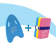 Manner EVA游泳浮板水上训练浮漂 浮力背板 背漂蛙型浮板成人儿童学游泳打水板装备 蓝色+M码浮背（推荐60-120斤）