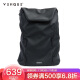 范克（VENQUE）双肩包 背包男女士休闲运动大容量14英寸夹层电脑包防泼水学生书包时尚潮流旅行包包 黑色