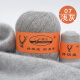 【特级】鹿王羊绒线中粗手编手工编织毛线团山羊绒线一斤+六两 浅灰色