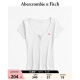 ABERCROMBIE & FITCH女装 24春夏新款圆领T恤上衣小麋鹿亨利式短袖 358101-1 浅灰色 L (165/104A)