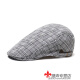 途尊（kingtrip）前进帽子男士春夏季韩版透气格子帽遮阳贝雷帽太阳帽 灰色 可调节