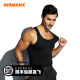 INSMANX男士塑身衣束身收腹定型运动无缝背心束胸束腰紧身透气藏肉神器衣 黑色 M(体重130-160斤)