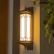 灯大哥太阳能壁灯室外阳台庭院大门灯户外花园围墙灯中式别墅露台LED灯 58cm窗花（接电款）咖啡色