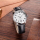 依波（EBOHR）手表 都市经典系列商务白面实心钢带机械男表钟表 白盘黑皮带 50720330