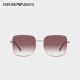 Emporio Armani太阳镜方形墨镜男女款时尚渐变商务休闲通勤开车全框太阳眼镜官方正品