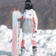 DOOK SNOW滑雪服套装男女单板防水防风透气夹棉保暖冬季宽松滑雪衣套装 白拼灰（女） M