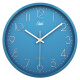康巴丝（Compas）挂钟创意钟表客厅简约时钟 卧室石英钟表挂墙C2899 深蓝色 31cm