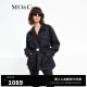 MO&Co.冬季工装风多口袋安全扣腰带棉服外套 摩安珂 黑色 S/160