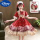 迪士尼高档 女童洛丽塔公主裙夏装2022新款时髦洋气连衣裙儿童裙子夏季童装4-12岁小女孩穿的 2088红色  160cm