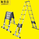 加多奇双面梯便携折叠装修梯子加厚铝合金伸缩梯子家用工程梯折叠人字梯 人字梯6.2+6.2米带2个平衡杆