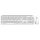 富勒MK850无线鼠标键盘套装商务办公笔记本台式机通用键鼠套装低噪轻薄 白色 无光