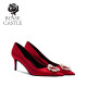 ROSE CASTLE婚鞋女 新娘鞋红色高跟鞋女细跟尖头浅口单鞋中式秀禾服婚礼鞋 红色(6.5厘米）礼盒版R6229 37