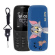 贝伦斯 诺基亚105手机壳磨砂全包防摔手机套男女动漫硅胶保护套 猫和老鼠+挂绳