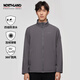 诺诗兰软壳衣男户外防风防泼保暖外套NXJCH5509E 爵士灰 175