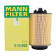 曼牌（MANNFILTER）高进气量空气滤清器/滤芯/空滤/空气格适用于 英菲尼迪Q50L/Q50 2.0T