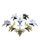 4D拼装飞机模型歼20战斗机B-2轰炸机鱼鹰直升机拼装模型8款 8架拼装战斗机-组合2