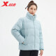特步（XTEP） 特步羽绒服女2022冬季新款加厚保暖运动外套立领棉服 云杉色 L