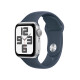 Apple Watch SE 2023款智能手表GPS款40毫米银色铝金属表壳风暴蓝色运动型表带S/M 健康电话手表MRE13CH/A