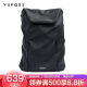 范克（VENQUE）双肩包 背包男女士休闲运动大容量14英寸夹层电脑包防泼水学生书包时尚潮流旅行包包 黑色