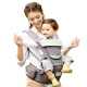 贝斯熊婴幼儿背带腰凳1815豪华静灰色 夏季透气儿童背婴袋新生儿横抱式 妈咪包双肩前抱式坐凳四季通用
