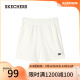 斯凯奇（Skechers）夏季新款男女舒适宽松休闲运动裤纯色针织短裤L122W057 棉花糖白/0074 L