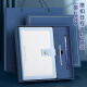法拉蒙 2024年日程本礼盒装365日时间管理计划表工作笔记本加厚日历记事本公司年会礼品定制 蓝色礼盒