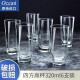 欧欣进口透明玻璃杯子 家用耐热水杯茶杯牛奶杯果汁杯套装 四方杯6只（320ml）