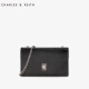 CHARLES&KEITH CK2-70700750半宝石金属扣装饰女士手拿包 黑色 S