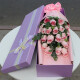 幽客玉品鲜花速递19朵香槟玫瑰礼盒全国同城送女友生老婆生日表白纪念日 19朵粉玫瑰礼盒