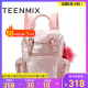 Teenmix/天美意2019春新款商场同款毛绒球挂饰休闲双肩包X1695AX9 粉色 F