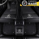 奔驰全包围脚垫新E级E300L C200L S320L GLE GLC GLAGLS汽车专用地垫改装 （双层）黑色+黑色丝圈