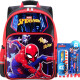 迪士尼儿童书包礼盒 小学生书包文具礼盒套装 书包+礼盒套装 蜘蛛侠款红色1-3年级