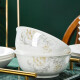 红牡丹 景德镇陶瓷碗盘组合中式西餐牛排盘家用菜盘创意碗具套装 一季花开面碗4个 6英寸