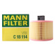 曼牌（MANNFILTER）空气滤清器空气滤芯空气滤C18114宝马3系X1125i130i323i325xi330i