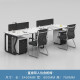 百媛 简约现代四人位职员办公桌办公室双人一字型工位办公桌椅组合 并排双人位+柜+椅