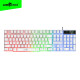 雷迪凯（LDK.al） 悬浮七彩背光键盘笔记本台式通用USB机械手感有线键鼠电竞游戏防水键盘鼠标套装 R260白色彩虹背光单键盘